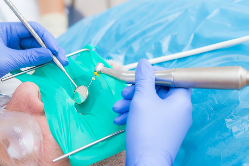 patient having a root canal